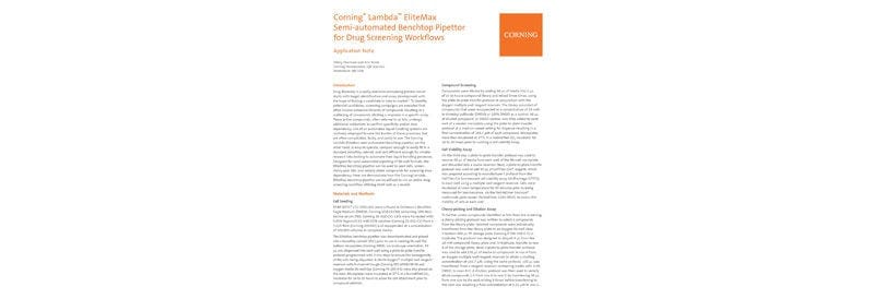 Drug Screening Workflows