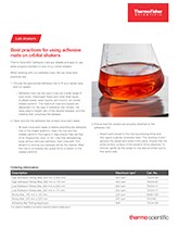 Note technique : meilleures pratiques pour l'utilisation de tapis adhésifs pour les agitateurs Solaris™