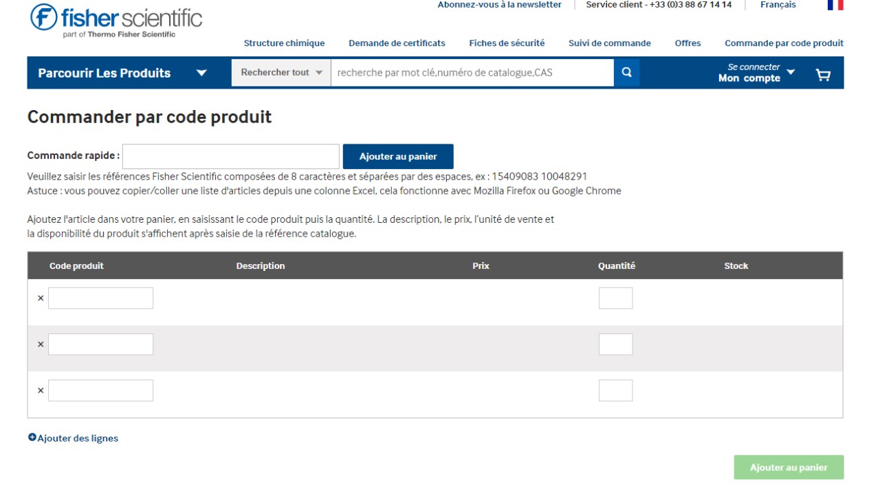 Explorer fishersci.fr