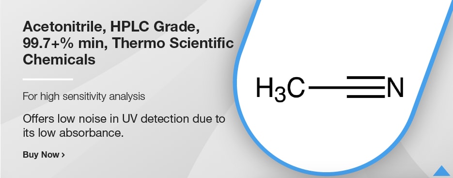 Acétonitrile, qualité HPLC, 99,7+% min, Thermo Scientific Chemicals