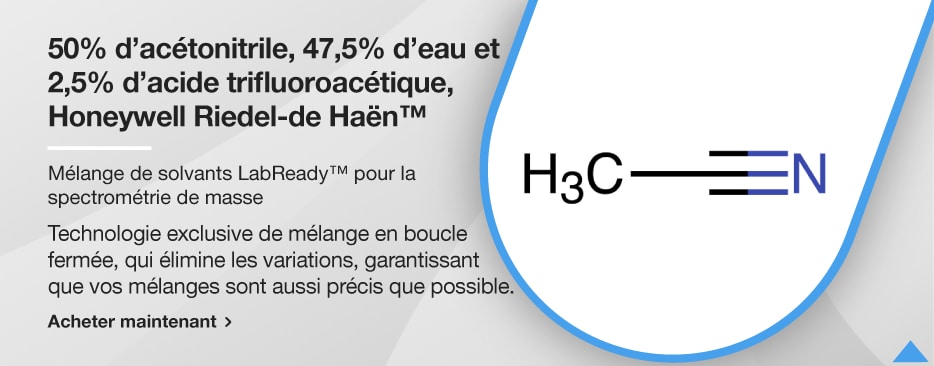 50% d’acétonitrile, 47,5% d’eau et 2,5% d’acide trifluoroacétique, Honeywell Riedel-de Haën™